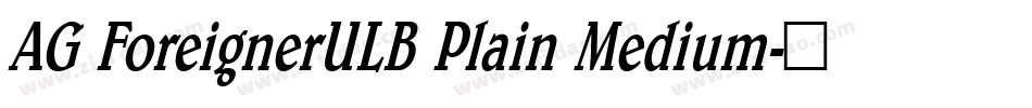 AG ForeignerULB Plain Medium字体转换